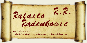 Rafailo Radenković vizit kartica